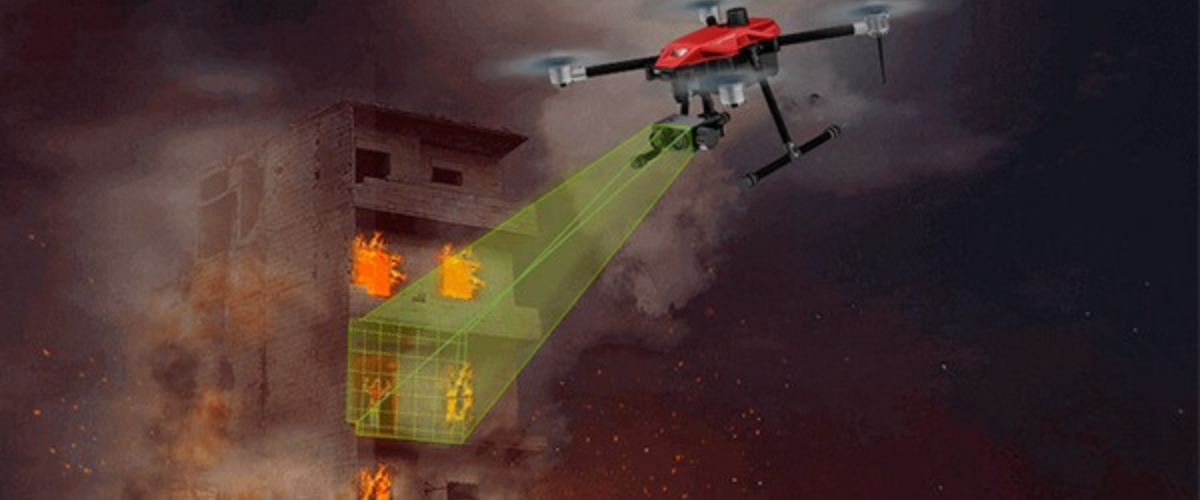 yangın söndüren dron